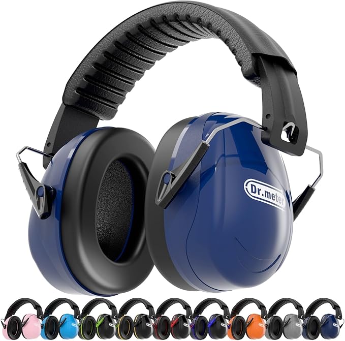 Dr.meter Ear Protection Ear Muffs, 31dB Noise Cancelling Headphones for Shooting Gun Range with Adjustable Headband, Noise Reduction Earmuffs for Adults Kids Autism Sensory, Yard Work, Mowing by Drmeter