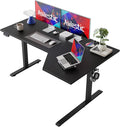 Agilestic 59 x 35 Inch Corner L Shaped Electric Standing Desk, Black | Electric Height Adjustable, L-shape Workspace, Sturdy Steel Frame, Memory Preset, Hooks, 154 lbs, Easy Assembly, Splice Board by Agilestic