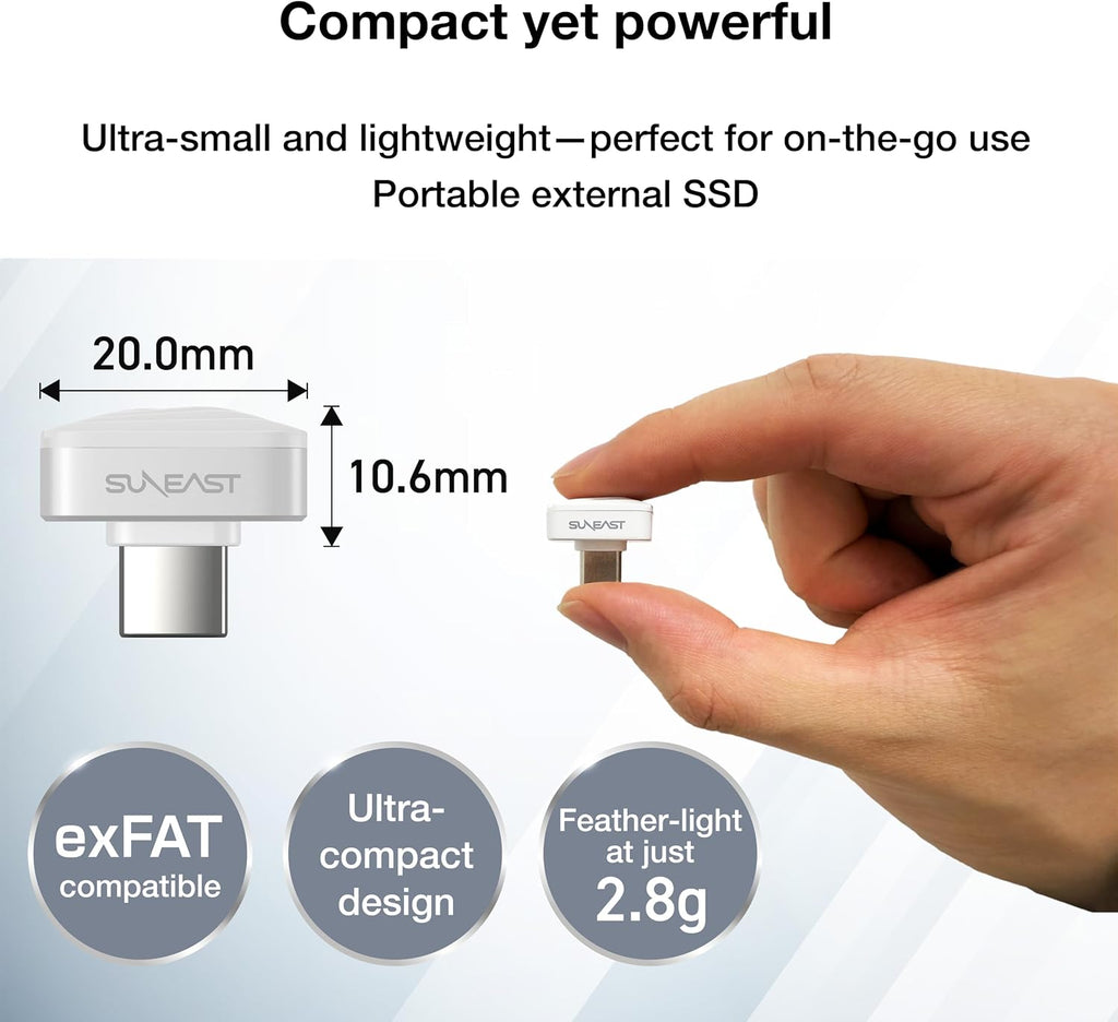 SUNEAST USB C Flash Drive 512GB,USB-C SSD for iPhone 15/16/17 Series - Image 2