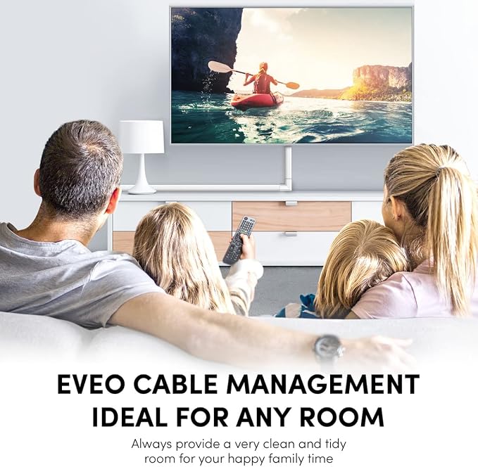 EVEO Cable Hider Wall 306” - Cable Raceway Cord Hider - Wire Covers for Cords on Wall, Cord Cover, Wall Cable Hider, Cable Concealer, Wire Hiders for TV on Wall - 20X (L16 W0.95 H0.5) - Medium | Black - Image 6