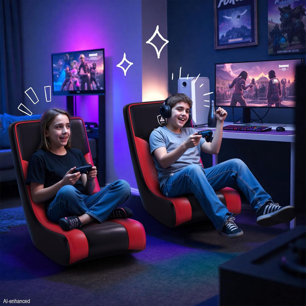 GTPLAYER Floor Rocker Gaming Chair – Adjustable Angle Limiter, Ultra Lightweight Ergonomic Floor Rocking Game Seat for Gaming and Lounging, Ruby Red - Image 7