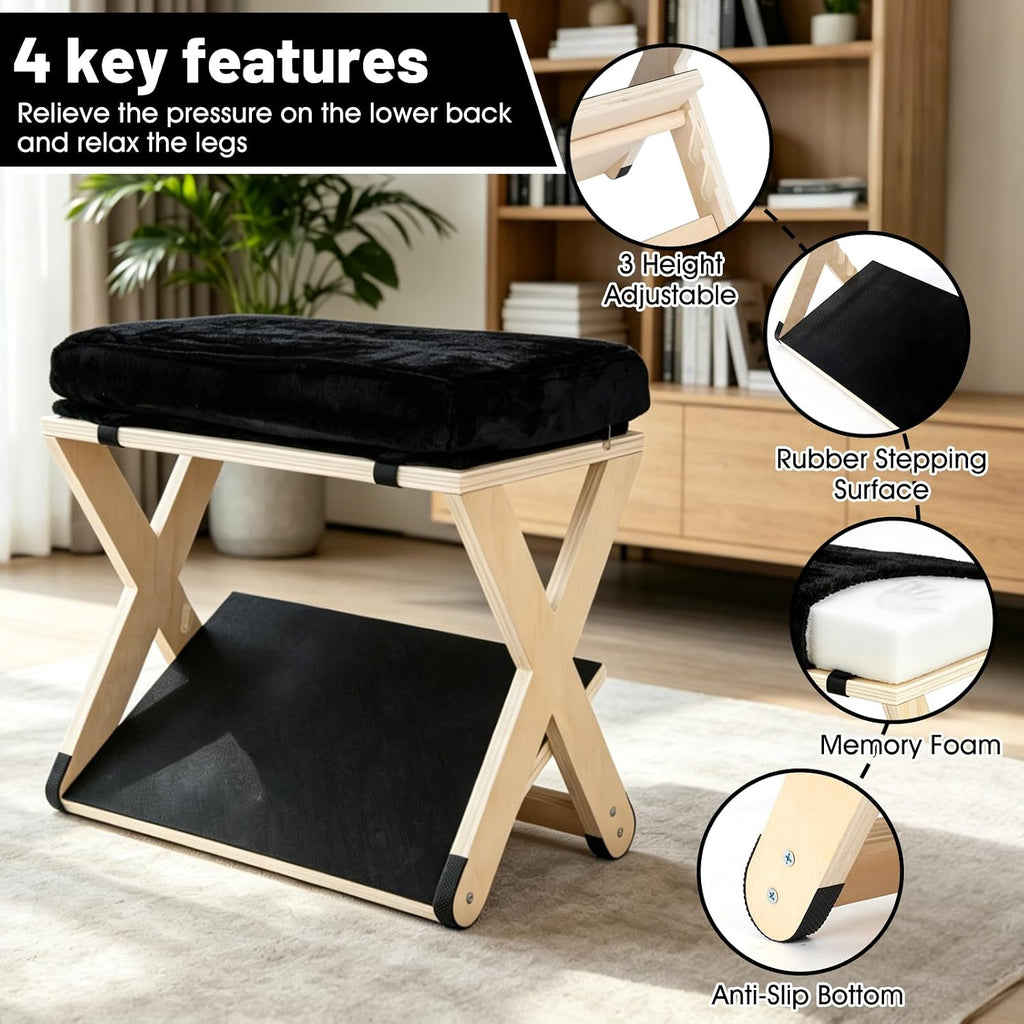 Adjustable Height Foot Rest Under Desk at Work, Foot Stool Under Desk - Image 4