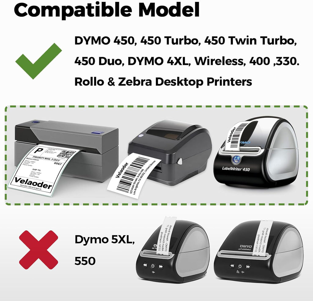 24 Rolls Thermal Address Labels Compatible for Dymo 30252 (1 1/8" x 3 1/2") - Image 3