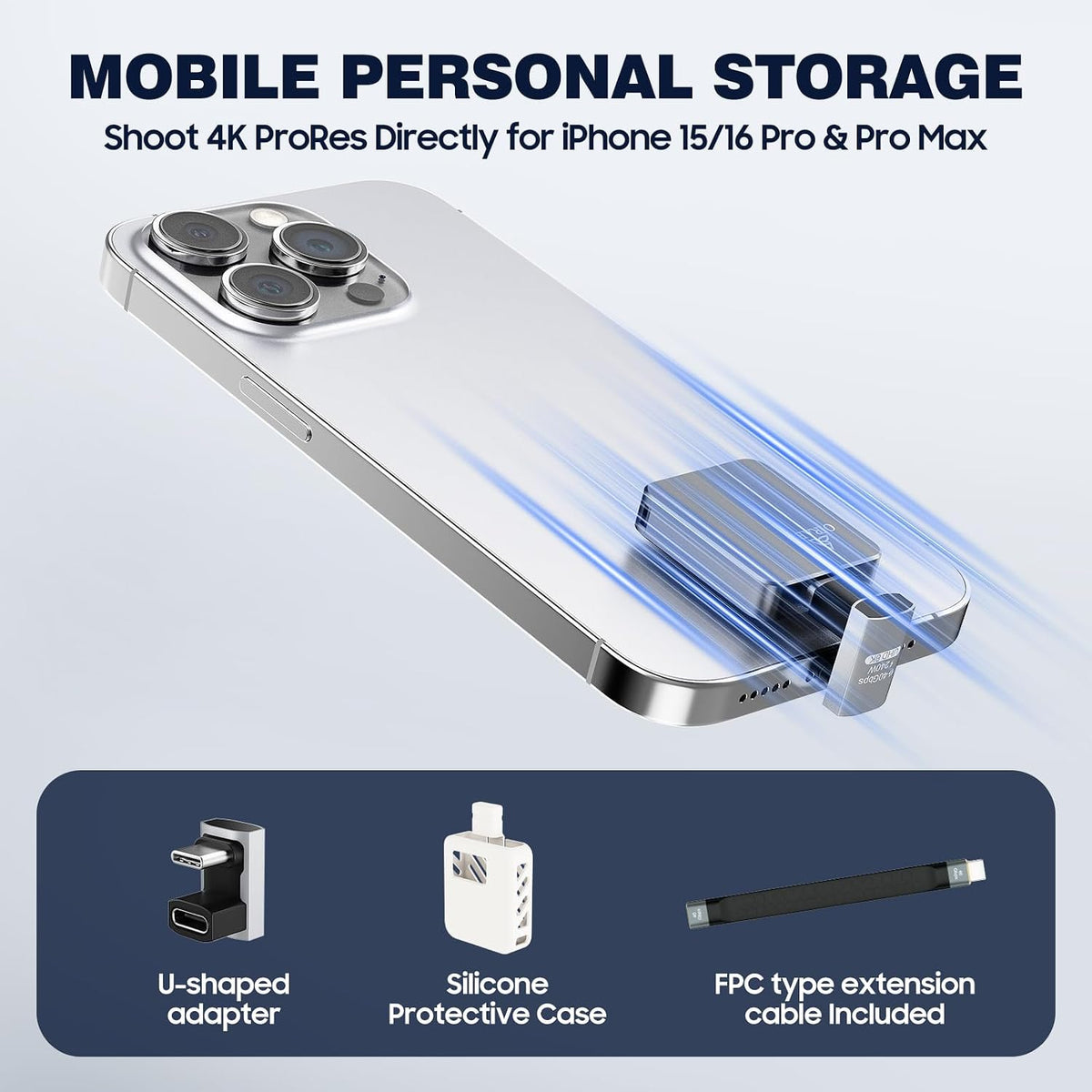2TB Mini Portable External SSD, USB 3.2 Gen2x2 20Gbps, Up to 1050MB/s - Image 3