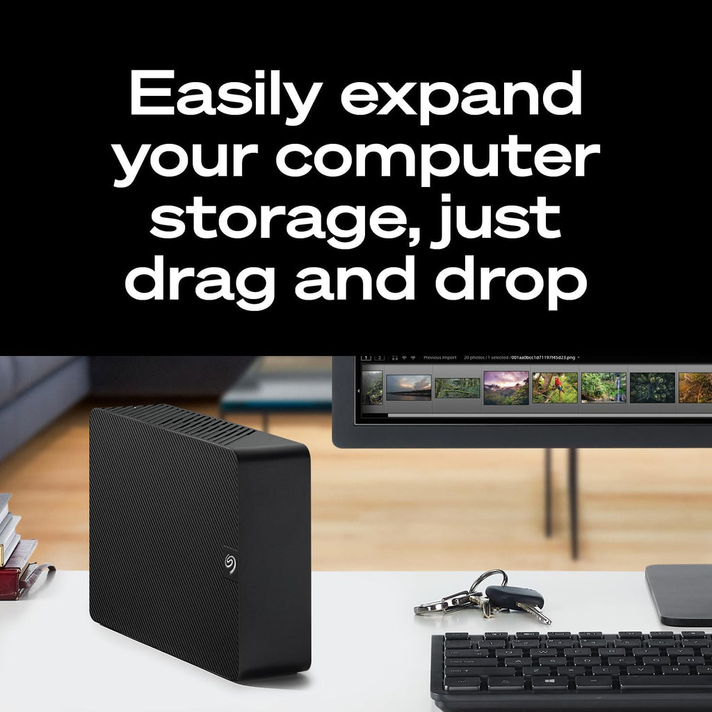 Seagate Expansion 28TB External Hard Drive HDD - USB 3.0, with Rescue Data Recovery Services (STKP28000400) - Image 3