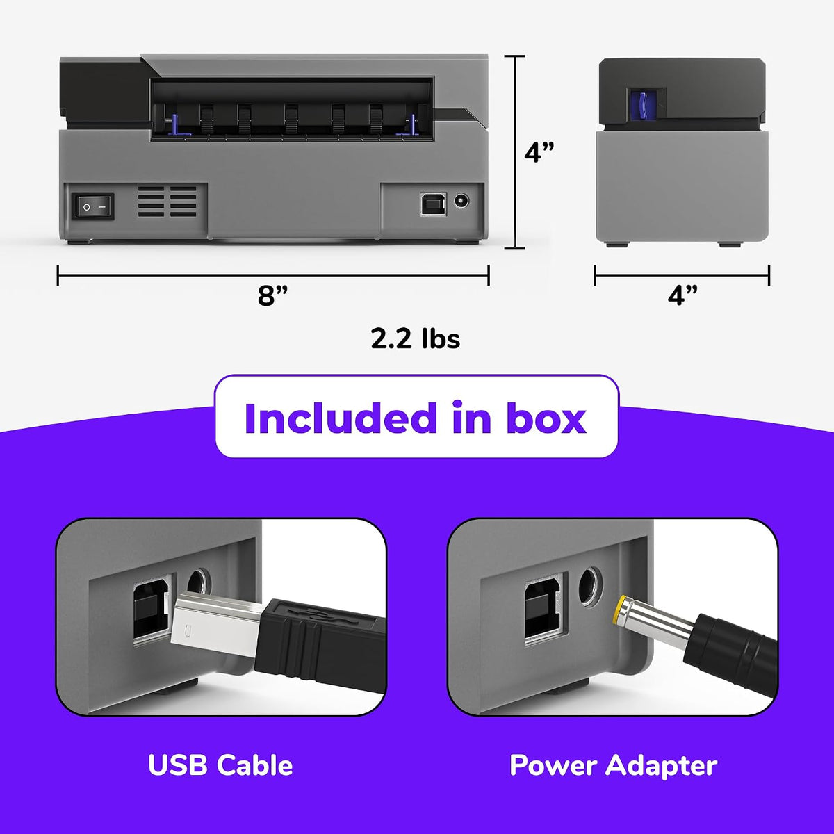 Rollo USB Shipping Label Printer - Commercial Grade 4x6 Thermal Printer - Image 7