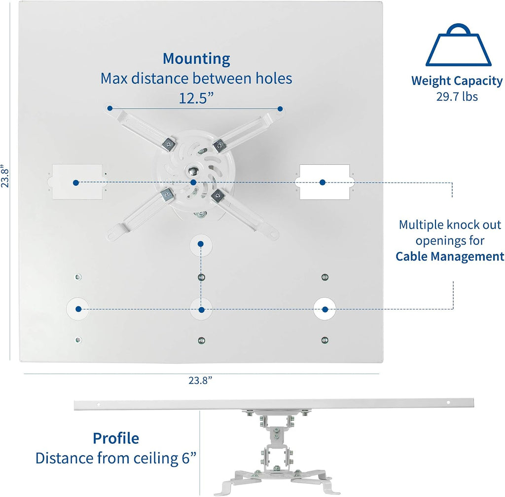 VIVO Universal 2 x 2 ft Drop Ceiling Projector Mount, Adjustable - Image 2
