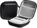 Portable Charger Case, Tech Pouch Travel Organizer, M, Black | Hard Shell Electronic Storage for MacBook Power Adapter, Charging Cords, USB Drives, Power Bank Laptop Accessories by Linpr