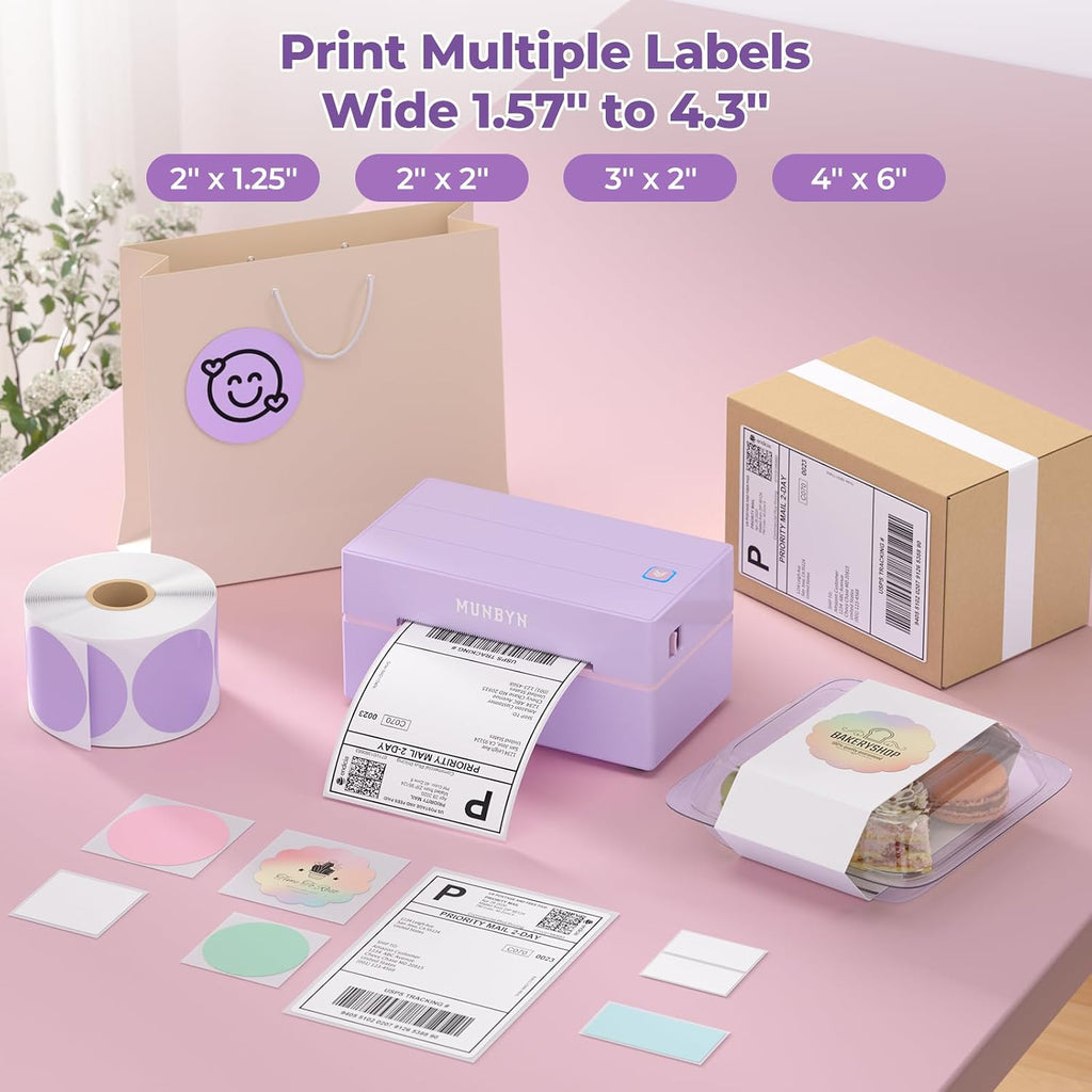 MUNBYN Bluetooth Thermal Label Printer, Wireless 4x6 Shipping Label Printer - Image 4