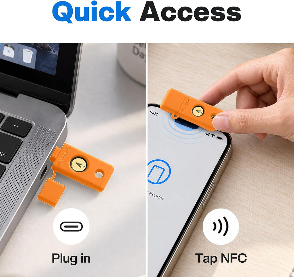 Silicone Case for YubiKey 5C NFC, Orange - Image 5