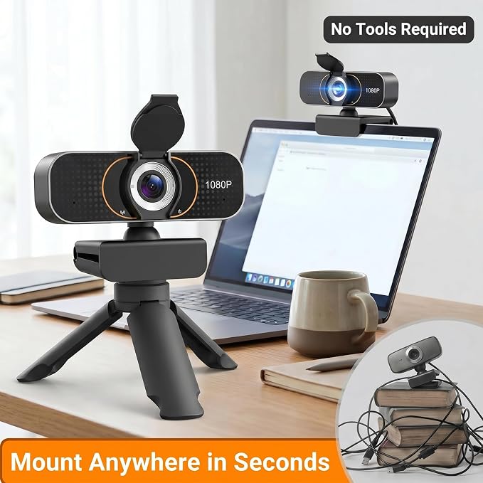 the Webcam for PC that Just Works - Every Time All Platforms | Plug and Play No Driver Needed, Crystal Clear 1080p Full HD, Your Privacy Physically Protected, Mount It Anywhere in Seconds - Image 5