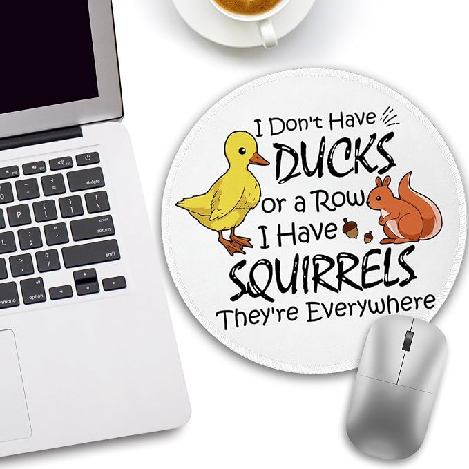 Funny Fun Work Mouse Pad, Small Round Mousepad for Desk, Laptop | Mini Travel Wireless Mice Pad for Computer, Office Accessories, Coworker Gifts, 8.6 x 8.6 inch - Image 2