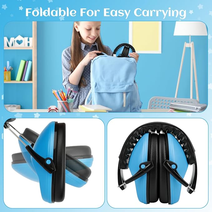 Floriogra 2 Pack Noise Canceling Headphones for Kids, Kids Ear Protection Earmuffs for Autism, Toddler, Children, Noise Cancelling Sound Proof Earmuffs/Headphones for Concerts, Air Shows, Fireworks - Image 5