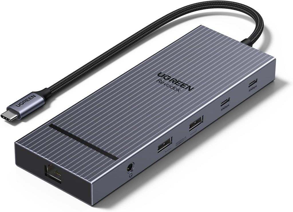 UGREEN USB C Docking Station Triple Monitor 4K, 12-in-1 Dock with 2xHDMI+DP - Image 9
