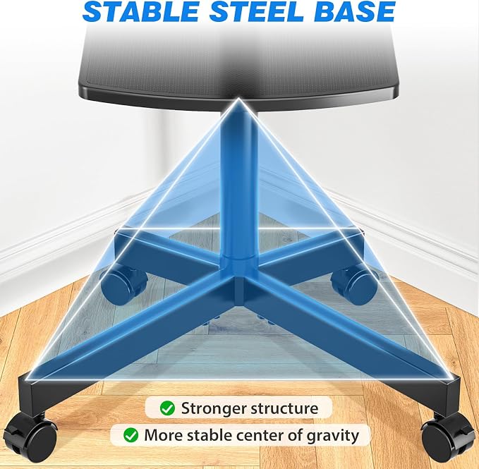 Rfiver Mobile TV Stand for 23-65 Inch Flat/Curved TVs up to 88 lbs Black | Rolling TV Stand with Adjustable Shelf & Tilt, Portable Floor Stand on Wheels for Bedroom, Living Room, Max VESA 400x400mm - Image 7