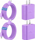 45W Super Fast Charger USB C Android Phone Type C Charger Fast Charging Block with 6.6FT Cord for Samsung Galaxy S26/S26 Ultra/S26+/S25 Ultra/S25/S24 Ultra/S24/S23 Ultra/S22/S21/S20/Note 10, Purple by Ubearkk