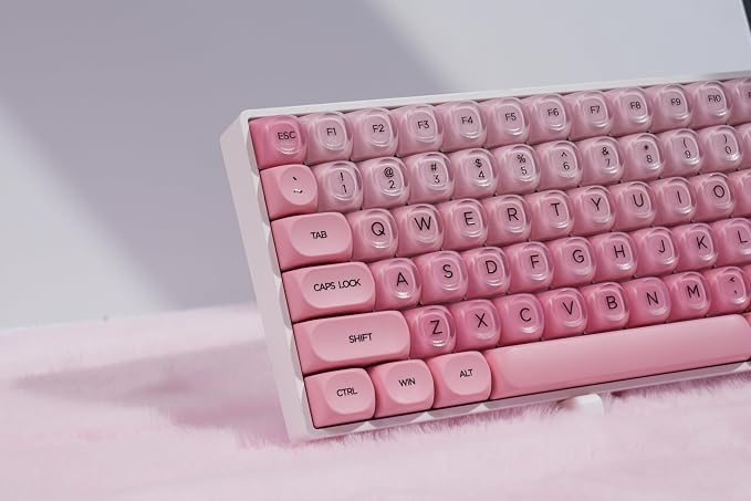 ZORNHER ZH100 Foundation Mechanical Kevboard,Pink Creamy Kevboard with Number Pad,Girly Keyboard,Full Size Gaming Keyboard Cute,Jelly MOA Profile,Creamy Sounding Linear Switches - Image 5