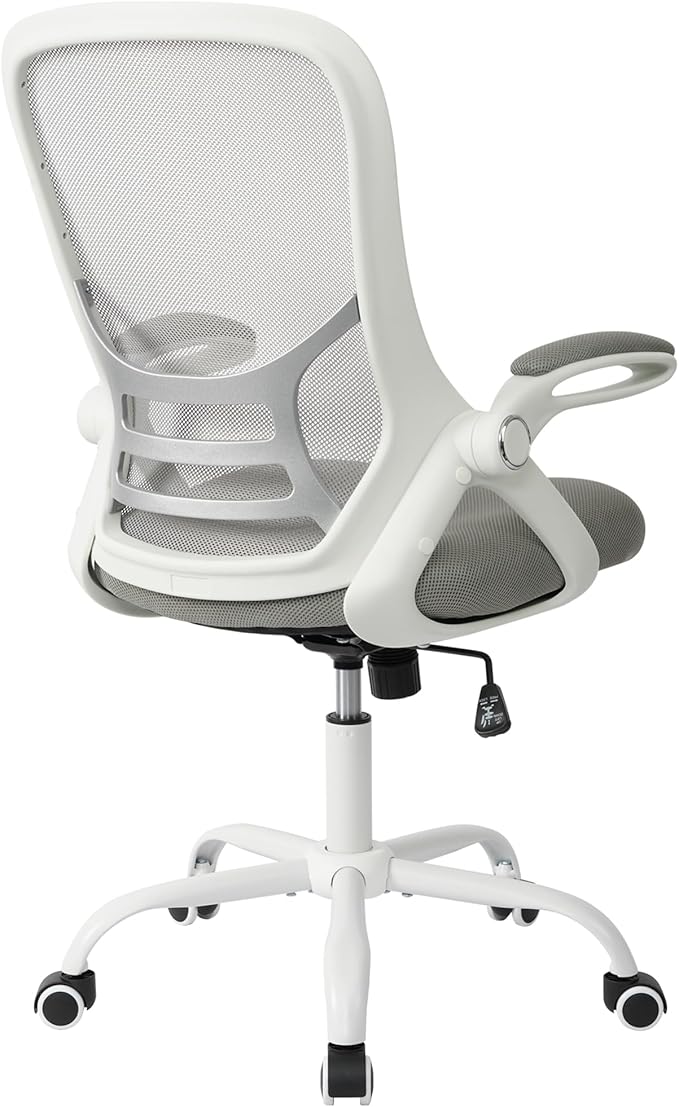 Office Chair Ergonomic Desk Chair with Adjustable Armrests, Mesh Executive Chair, Home Office Computer Chairs for Long Hours(Grey) by HYLONE
