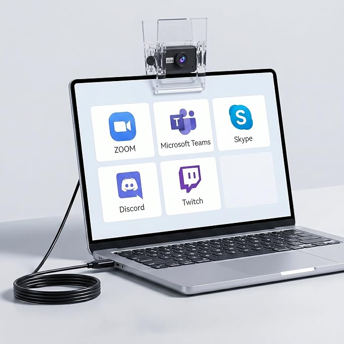 1080P USB HD Webcam with Microphone， Web Camera for PC，with Auto White Balance for Video Calls, Live Streaming Gaming & Online Meetings ，USB Streaming Camera - Image 5
