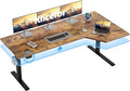 Klicelor L Shaped Standing Desk 63 x 35.4 Inch, Electric Height Adjustable Corner Desk for Home Office Workstation, Ergonomic Sit Stand Computer Table with Memory Controller, Rustic Brown by Unknown