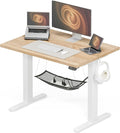 Electric Standing Desk with Cable Management,Oak Height Adjustable Desk with Memory Presets, Sit Stand Table for Work from Home, Ergonomic Computer Desk,40 x 24 inch by Acrolix