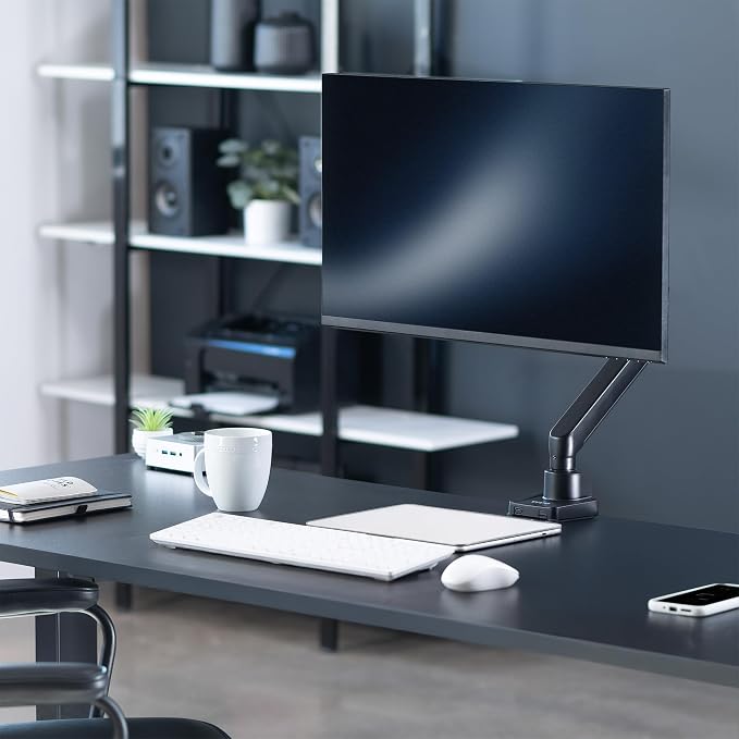VIVO Premium Aluminum Full Motion Single Ultrawide Monitor Desk Mount Stand with Lift Engine Arm, Fits Screens up to 40 inches, STAND-V101BB - Image 7