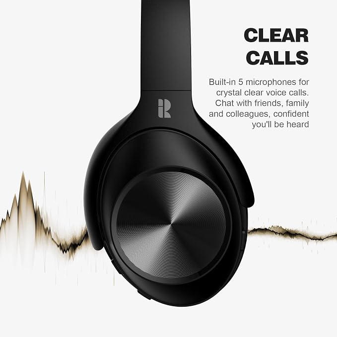 Calmbee Hybrid Active Noise Cancelling Headphones, Bluetooth 5.4 Headphones Wireless Over Ear with Mic for Clear Calls, Hi-Res Audio, 90H Playtime, Transparency, Deep Bass, Dongle Connect, Custom App | Bluetooth 5.4, Clear Mic Calls, Hi-Res Audio, 90H ... - Image 6