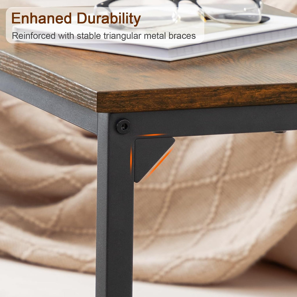 AMHANCIBLE Couch Side Table for Sofa, 26.37" Tall C Shaped End Table - Image 7
