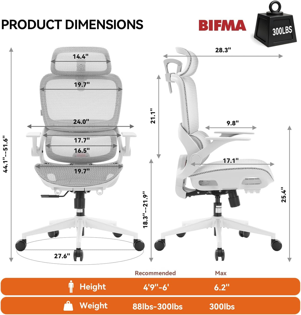 SIHOO B100 Mesh Ergonomic Office Chair with Adaptive Lumbar Support - Image 3