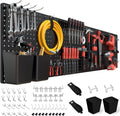 FZK Modular Plastic Peg Board Wall Organizer Kit, 16x16, Black by FZK