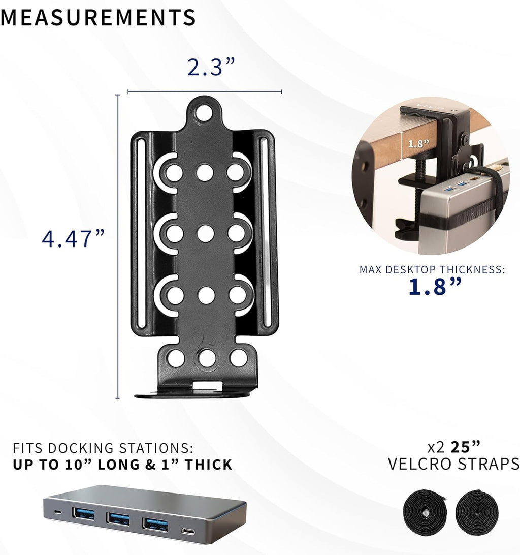 VIVO Universal Docking Station Mount for Workstation, Up to 10 in Wide - Image 5