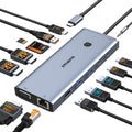USB C Docking Station Dual Monitor HDMI for Dell HP, Laptop Docking Station USB Type C Hub Multiport Adapter Dongle Thunderbolt 3 USB-C to 2 HDMI,Ethernet,VGA,4 USB,PD,SD/TF,Audio for Lenovo,Surface by ZMUIPNG