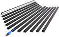 ZhiYo 204" Black Cord Cover for 1 Wire, Mini Size, 0.5" W x 0.3" H | Fits 1 Cat6 Cable, Ideal for Door Frame Corners, Low-Profile Design Blends In, 12 Pack (17" Each), Self-Adhesive, Paintable by ZhiYo
