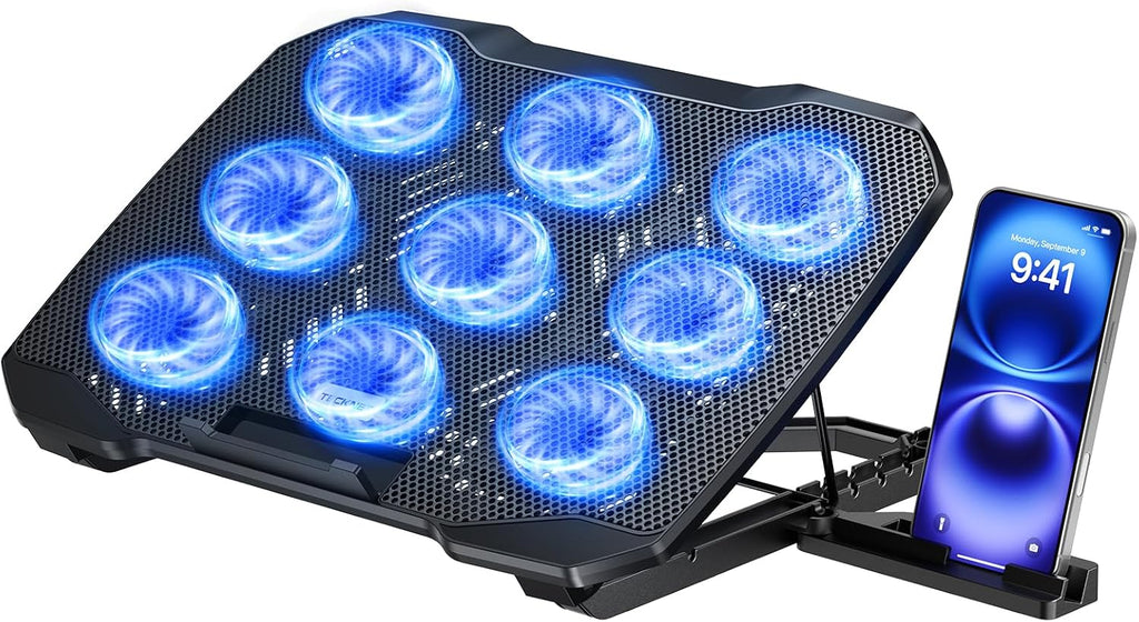 TECKNET Laptop Cooling Pad with Phone Stand, Laptop Cooler for 12-15.6 Inch by TECKNET