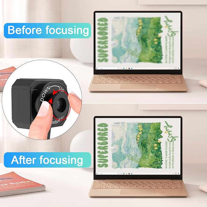 USB Document Camera for Teachers,Manual Focus Webcam with Mic,Fold for Mac/Windows/Chromebook - Image 5