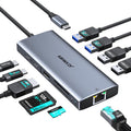 USB C Hub Multiport Adapter, ABIWAZY 10-in-1 USB C Hub for MacBook Pro/Air by ABIWAZY