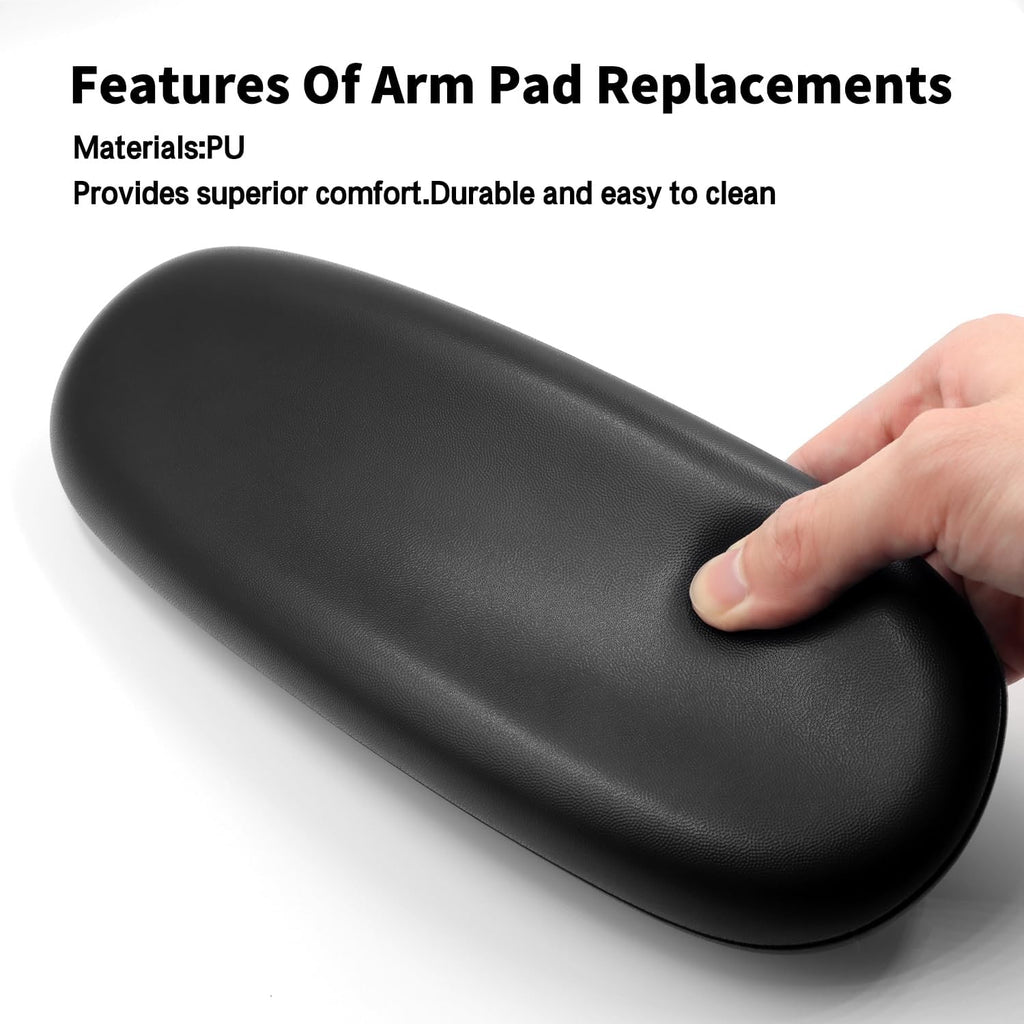 Universal Office Chair Arm Rest Replacement Pads -Ergonomic Arm Pads with 4" Mounting Hole Distance, Soft PU Surface & Durable Steel Inserts – Fits Most Office & Gaming Chairs (Set of 2) - Image 6