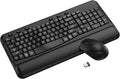 Wireless Keyboard and Mouse Combo, EDJO 2.4G Full-Sized Ergonomic Computer Keyboard with Wrist Rest and 3 Level DPI Adjustable Wireless Mouse for Windows, Mac OS Desktop/Laptop/PC, Carbon Black by EDJO