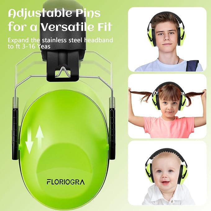 Floriogra 2 Pack Noise Cancelling Headphones for Kids/Toddler Ear Muffs | 28dB SNR Kids Ear Protection for Autism Children Noise Reduction Earmuffs for Concerts, Monster Jam, Air Shows, Fireworks - Image 4