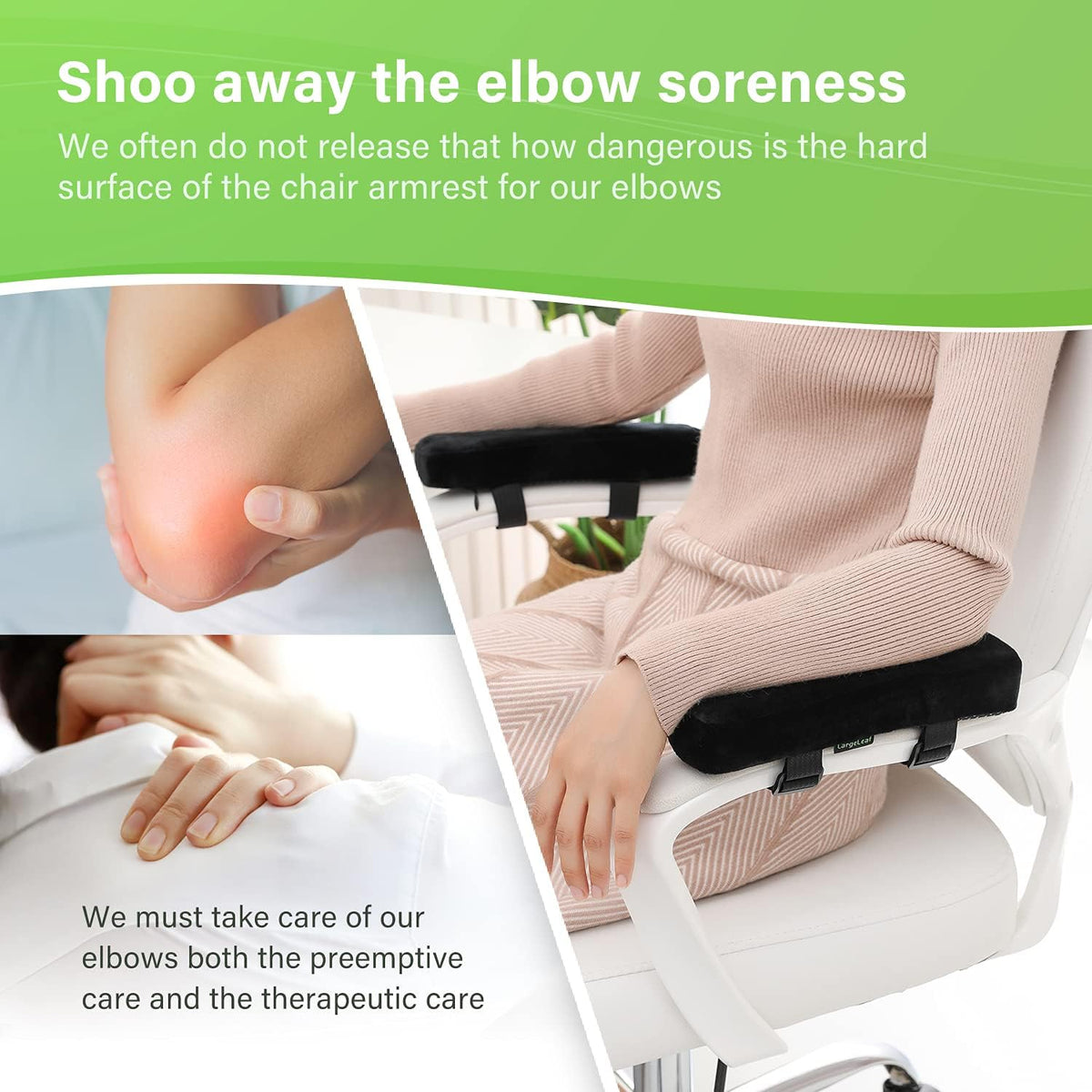 Chair with Memory Foam Armrest Pads 2-Piece - Image 5