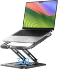 LOXP Adjustable Laptop Stand, Computer Stand with 360 Rotating Base | Ergonomic Laptop Riser Mount for Desk Foldable Protable Computer Desk Fits with MacBook Pro Air by LOXP