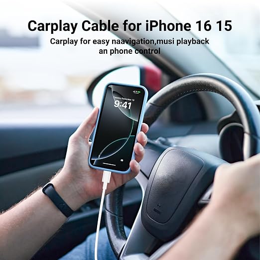Car Carplay Cable for iPhone 17 16 15 Pro Max Plus,2Pack [3.3FT+6FT] Apple USB A to USB C Cable for iPhone 17 16 15 Pro Max/Pro/Air/Plus Car Charger Cord Fast Charging for iPad Pro 13/12.9/11 - Image 2