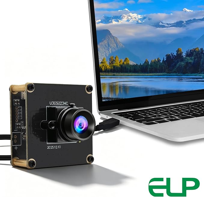 ELP 200FPS Global Shutter USB3.0 Camera Module for Computer Wide Angle 100degree Webcam Mini UVC USB3.0/2.0 PC Camera High Speed Lightburn Cameras 1200P/120fps HD/200fps AR0234 Webcamera for Laptop - Image 5