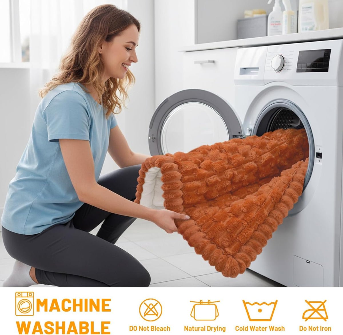 Smiry Fall Couch Cover for Dogs, Non Slip Fuzzy Pet Sofa Protector Washable - Image 8