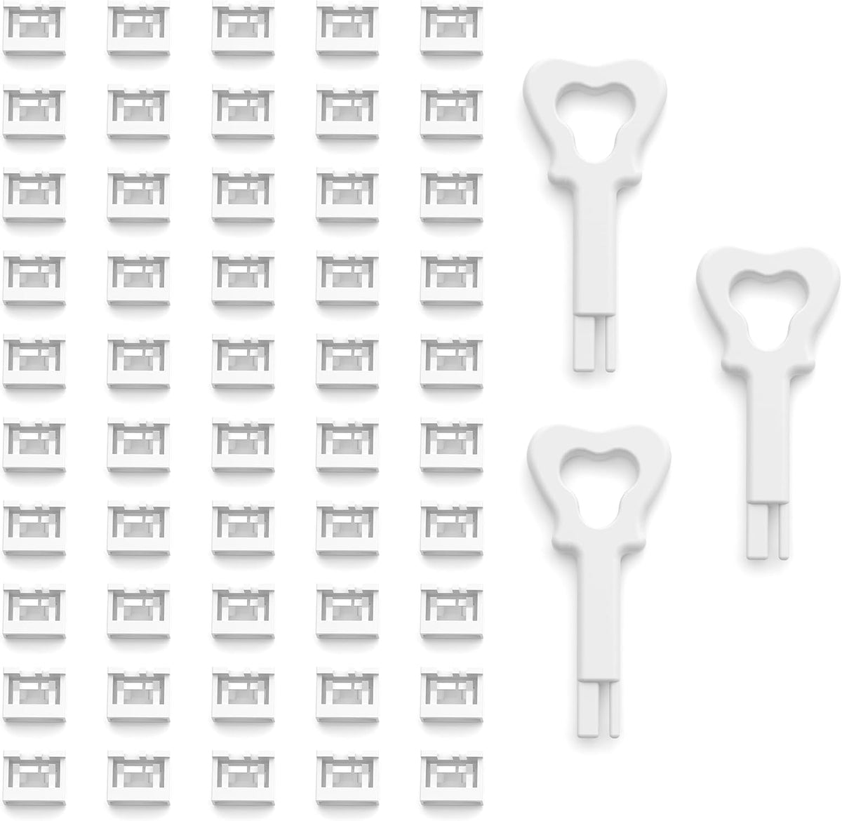 2026 New 50‑Pack USB‑A Color‑Coded Port Security Locks with 3 Keys (White) by WXZRLIU