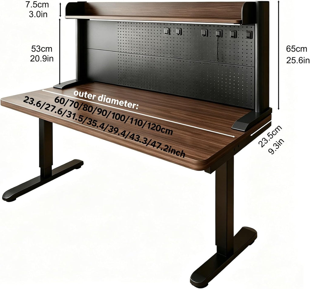 Desktop Shelf Desk Hutch with Pegboard, Clamp On Over Desk Storage - Image 2
