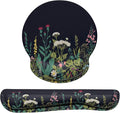Dapesuom Keyboard Wrist Rest and Mouse Pad with Wrist Support, Cute Memory Foam Cushion for Keyboard and Mouse Set, Ergonomic Pad Rests with Non Slip Base for Easy Typing & Pain Relief, Elegant Flower by Unknown