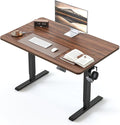 BANTI 40 × 24 Inches Standing Desk, Ergonomic, Electric Height Adjustable, Sit and Stand Up, Computer Office Desk with Splice Board, Black Frame/Black Walnut Top by Bantifurniture