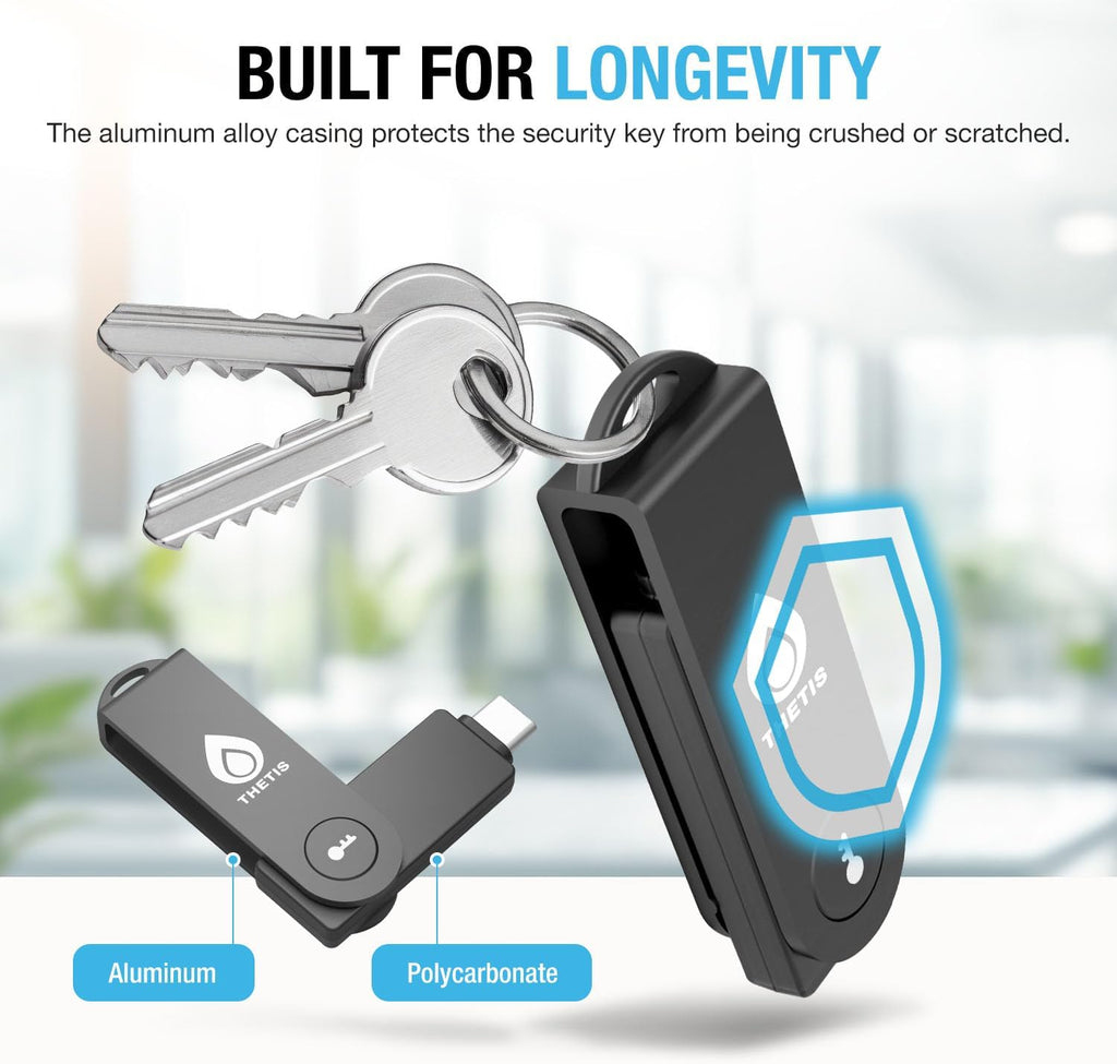 Thetis PRO-C for Business - USB C FIDO2 Security Key L1 MFA & Passkey Access for School ERP, Employee Online Account, Compatible with Coinbase Google Workspace Apple ID Window Salesfore - 2 Pack - Image 5