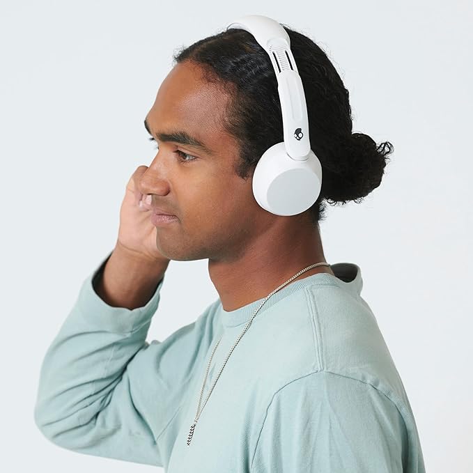 Skullcandy Icon 180 Wireless On-Ear Bluetooth Headphones - Bone | 50 Hours Battery, Lightweight and Travel Ready, Secure Fit, Sweat and Water Resistant, Microphone iPhone Android, Foldable - Image 7